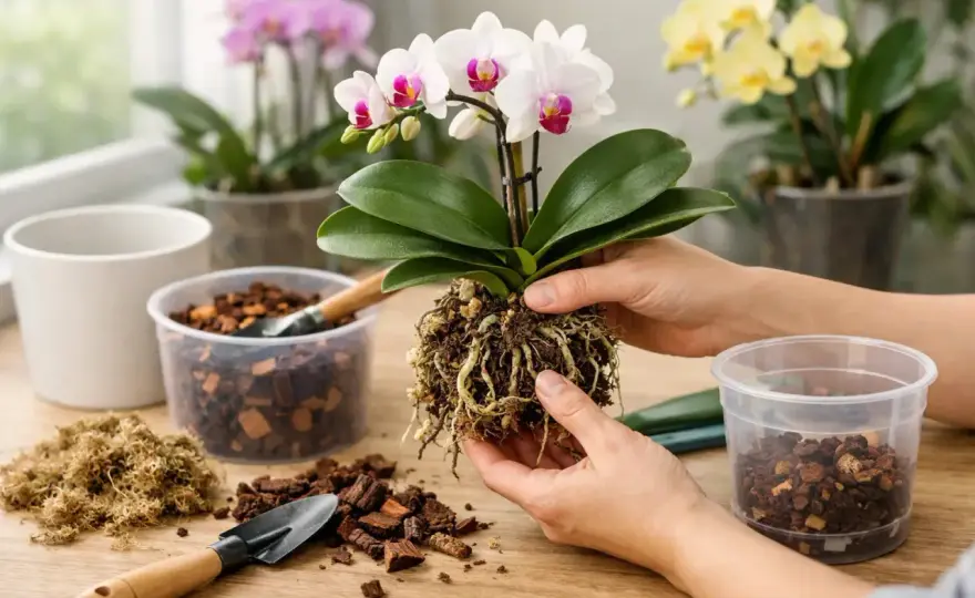Cambiar una orquídea de maceta sin dañarla