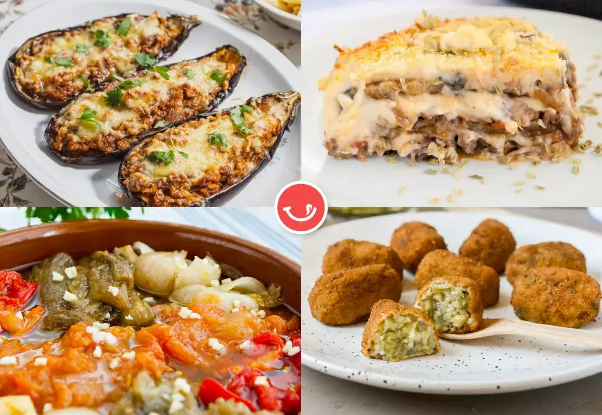Variedad de tipos de berenjenas en España: rellenas, gratinadas, en pisto y croquetas.